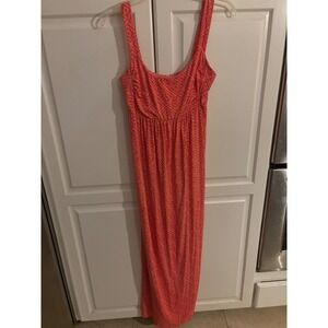 Fresh produce Orange‎ Geometric Print Smocked Maxi Dress Women's Size Small